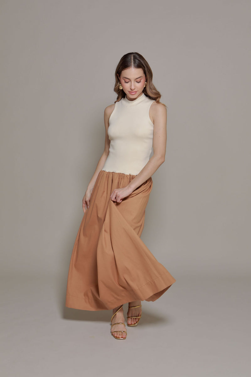 Vestido Lirio Ocre